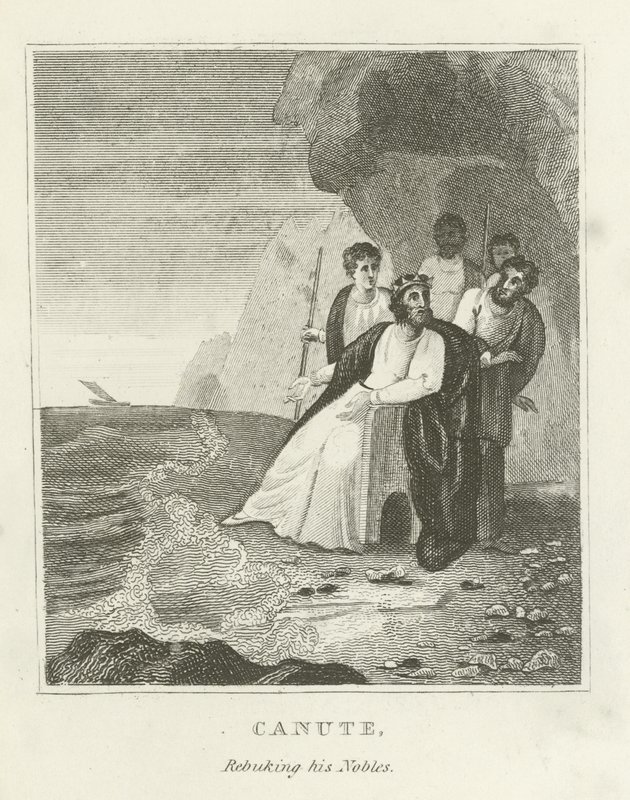 Canute Rebuking His Nobles by English School