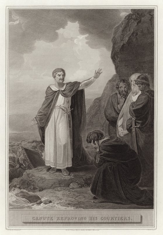 Canute Reproving His Courtiers by English School