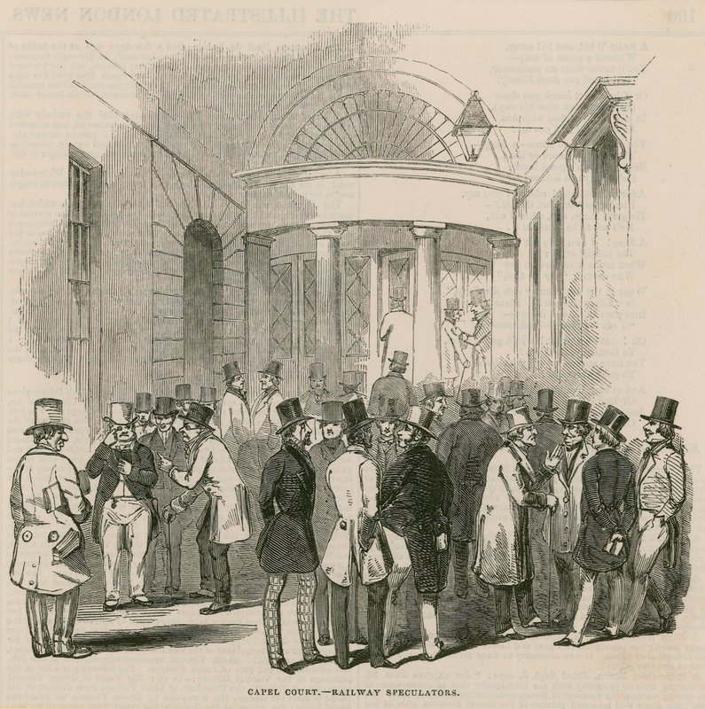 Capel Court - Railway Speculators by English School