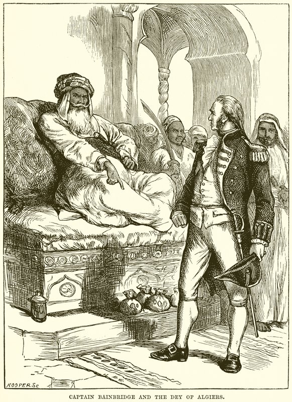 Captain Bainbridge and the Dey of Algiers by English School