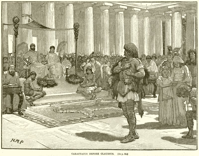 Caractacus Before Claudius by English School