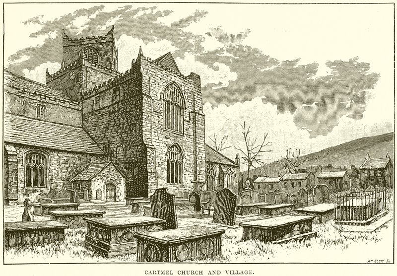 Cartmel Church and Village by English School