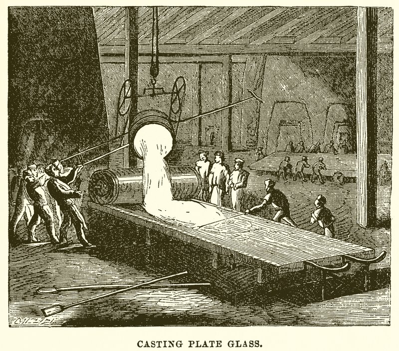 Casting Plate Glass by English School