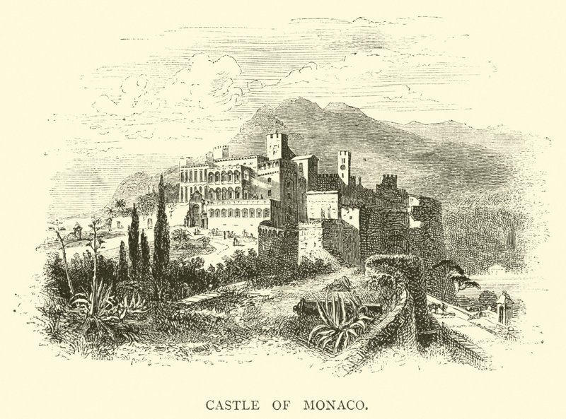 Castle of Monaco by English School
