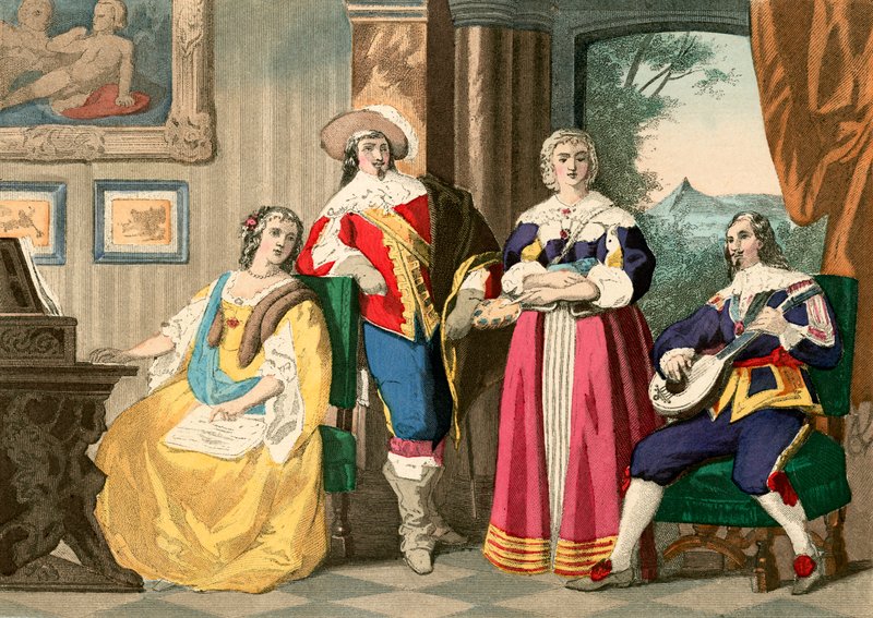 Cavalier Costume by English School
