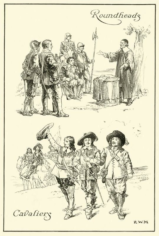 Cavaliers and Roundheads by English School