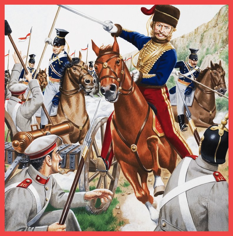Cavalry Charge by English School