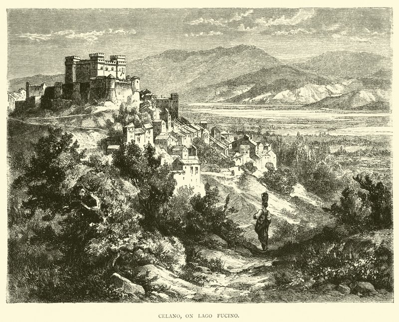 Celano on Lake Fucino by English School