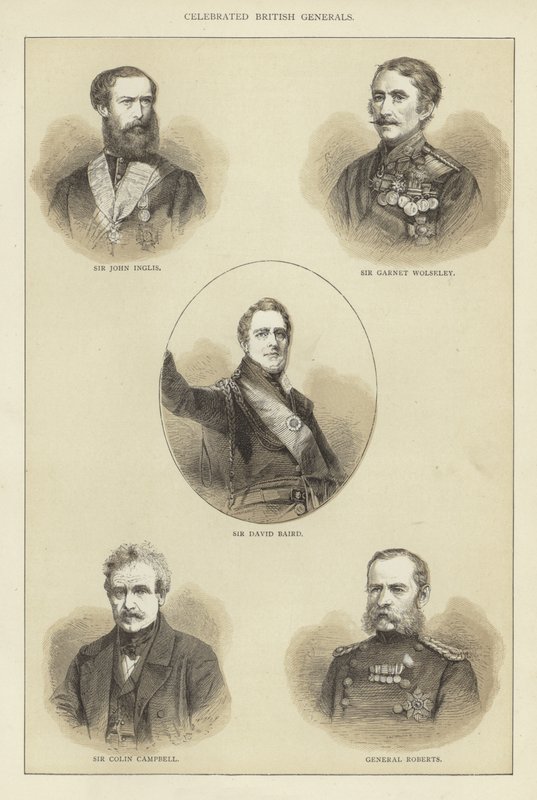 Celebrated British Generals by English School