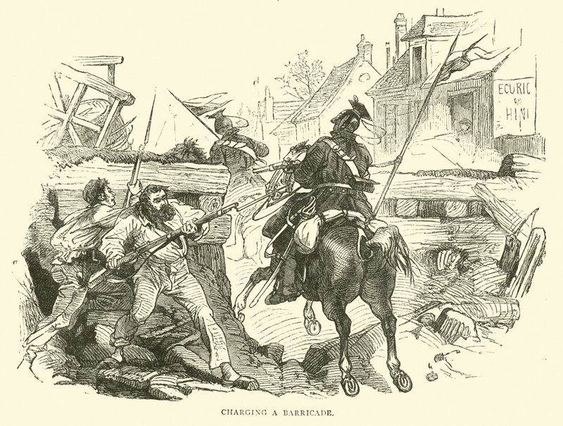 Charging a barricade by English School