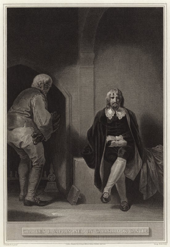 Charles I imprisoned in Carisbrook Castle by English School