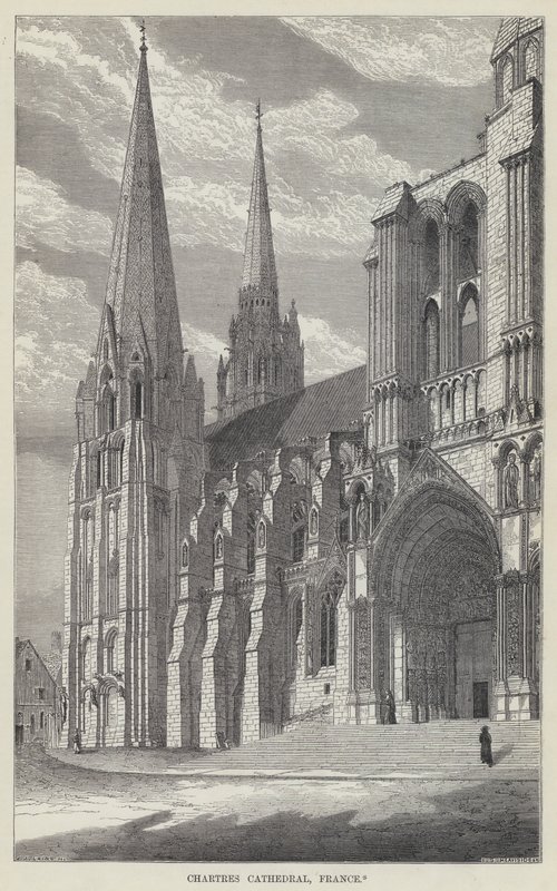 Chartres Cathedral, France by English School