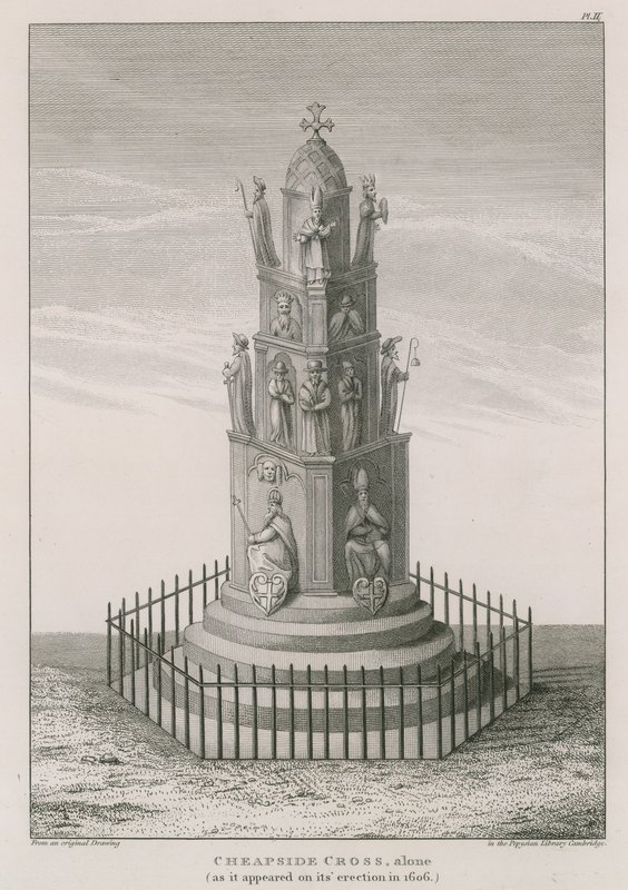 Cheapside cross as it appeared in 1606 by English School
