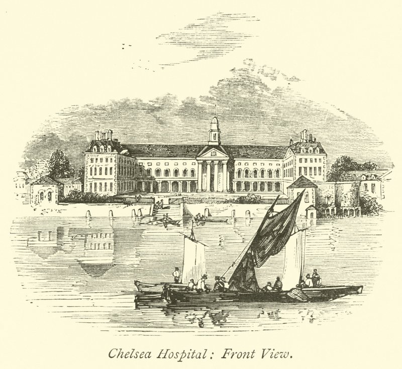Chelsea Hospital, Front View by English School