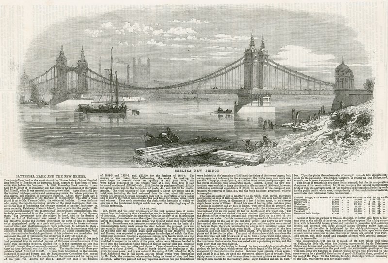 Chelsea Suspension Bridge by English School