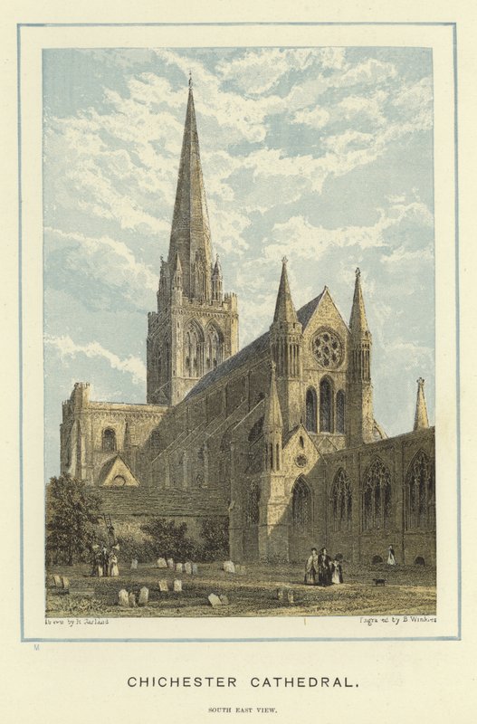 Chichester Cathedral, South East View by English School