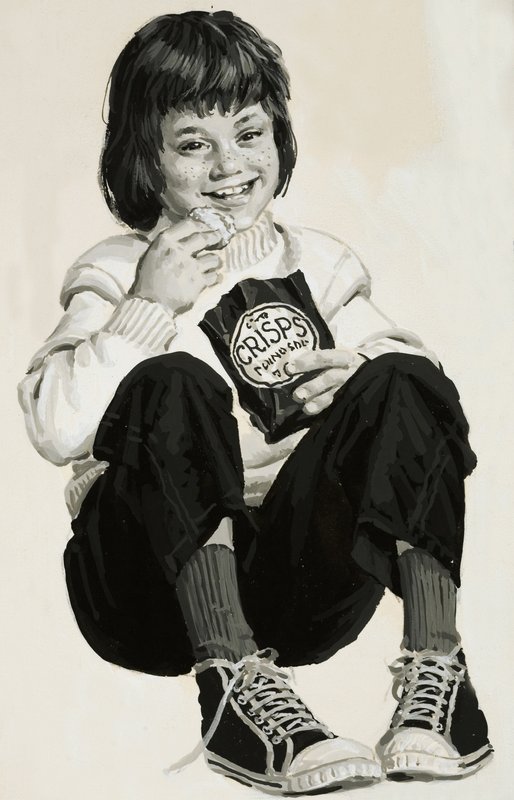 Child Eating Crisps by English School