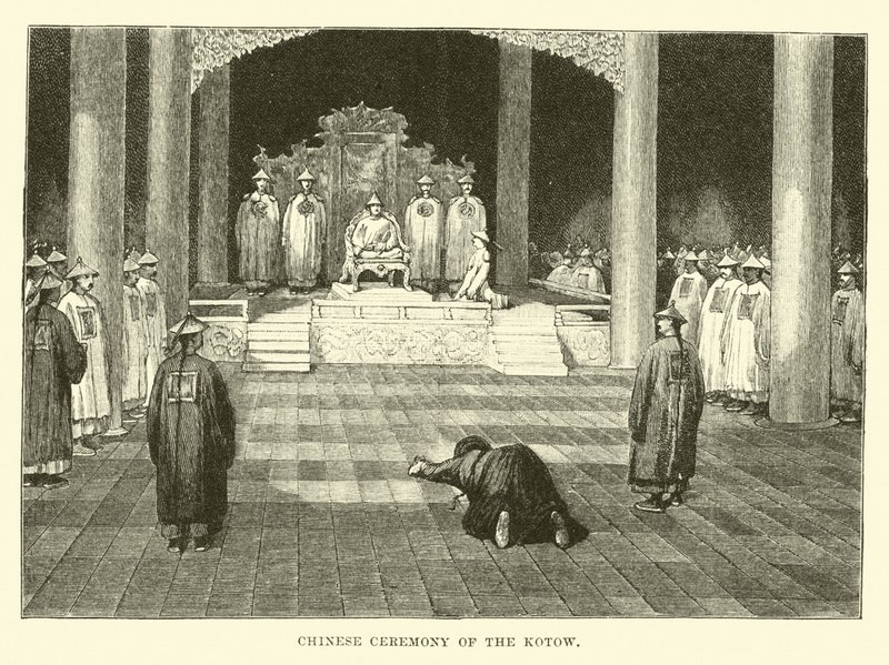 Chinese Ceremony of the Kotow by English School