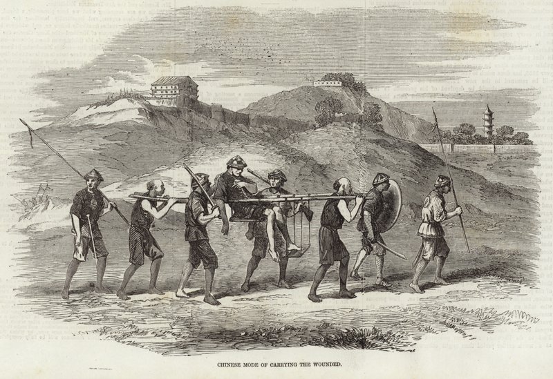 Chinese Mode of Carrying the Wounded by English School