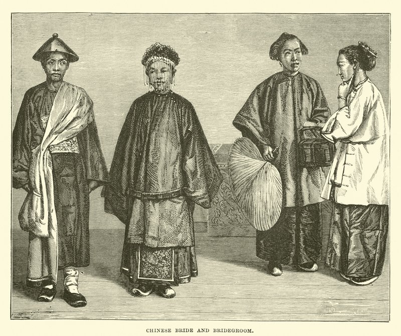 Chinese Bride and Bridegroom by English School