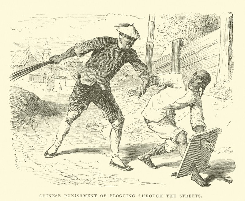 Chinese Punishment of Flogging Through the Streets by English School