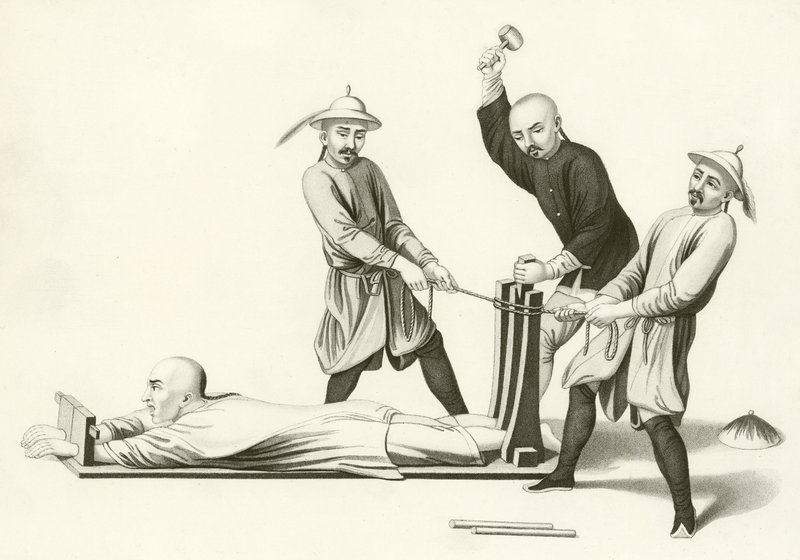 Chinese Punishment of the Rack by English School