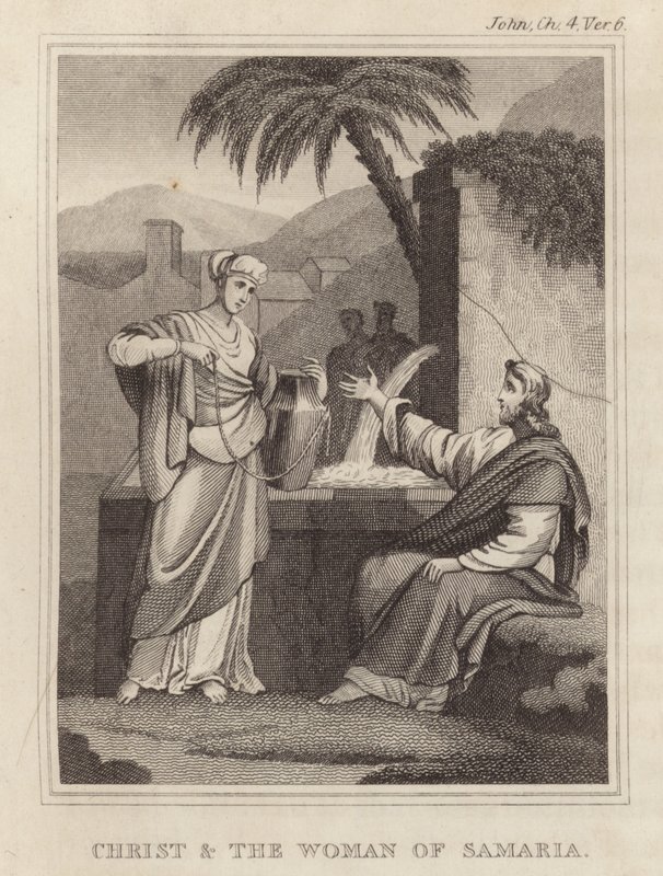 Christ and the Woman of Samaria by English School