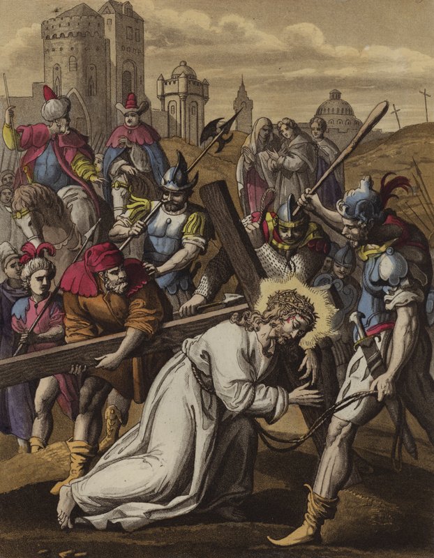 Christ fainting under the cross by English School