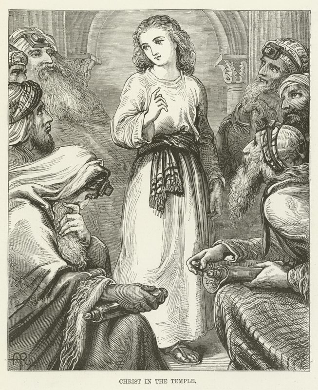 Christ in the Temple by English School