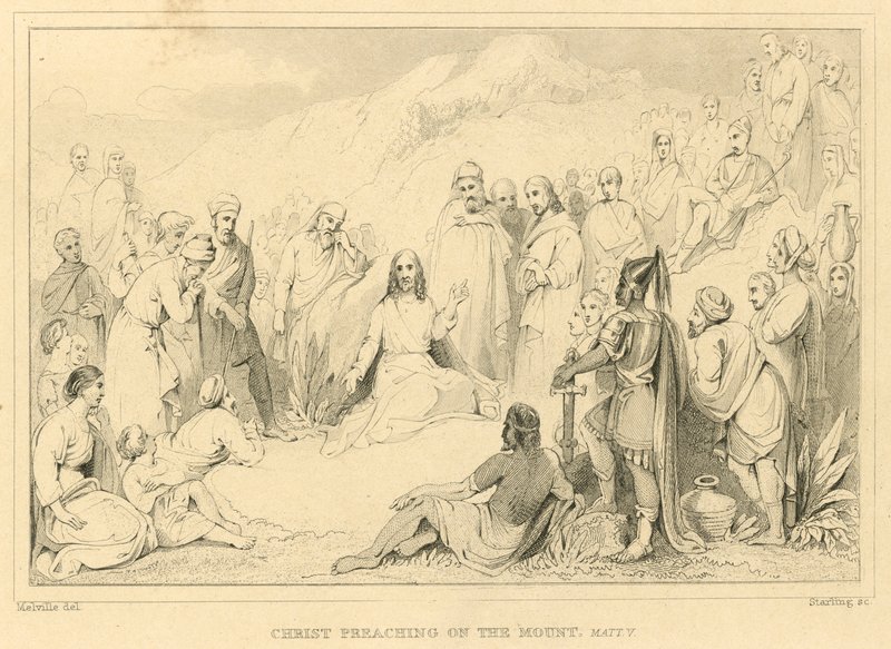 Christ Preaching on the Mount, Matthew V by English School