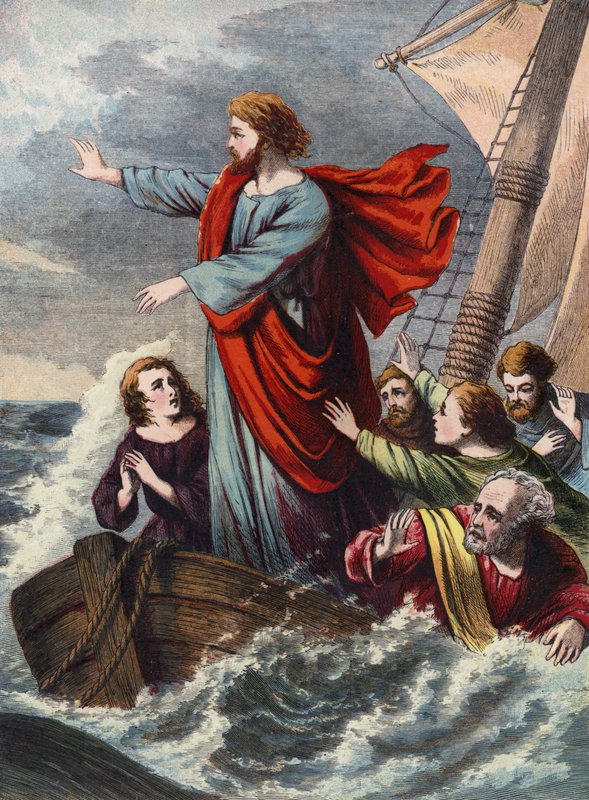 Christ Stilling the Tempest by English School