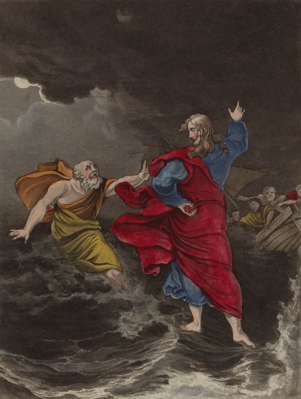 Christ Walking on Water by English School