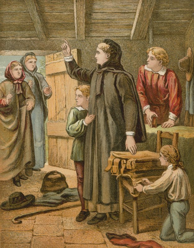 Christiana Visited by Two Neighbours by English School