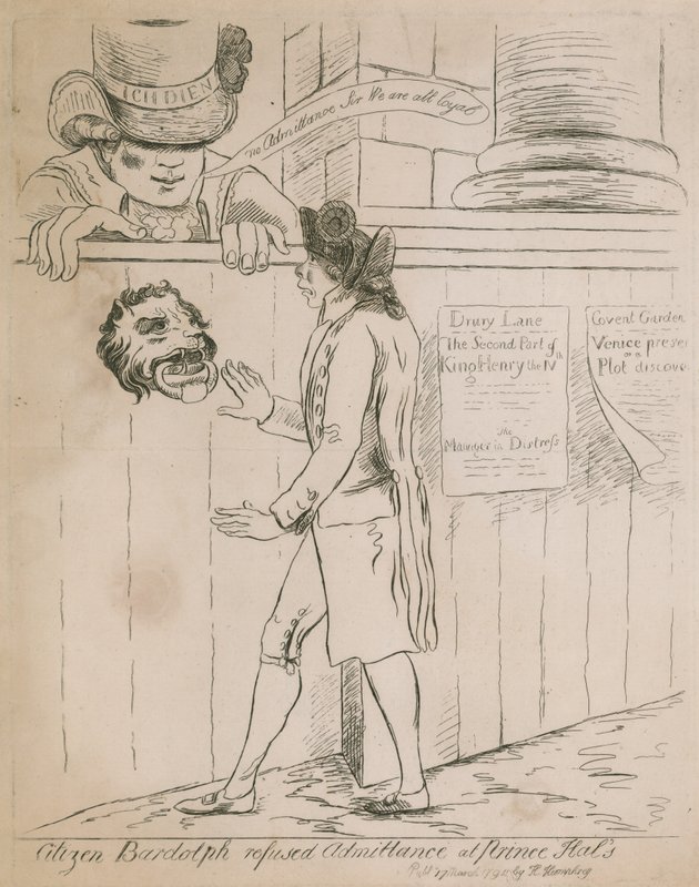 Citizen Bardolph Refused Admittance at Prince Hals by English School