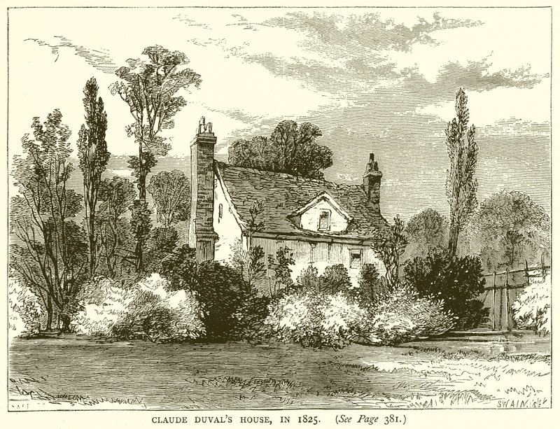 Claude Duvals House, in 1825 by English School