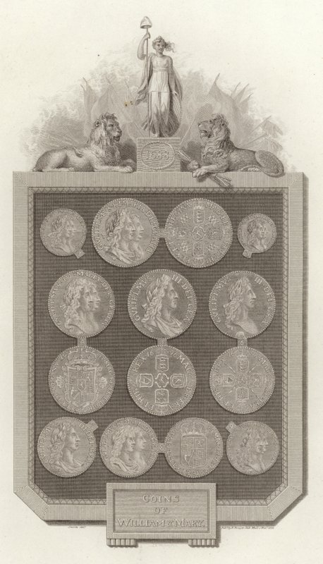 Coins of William and Mary by English School