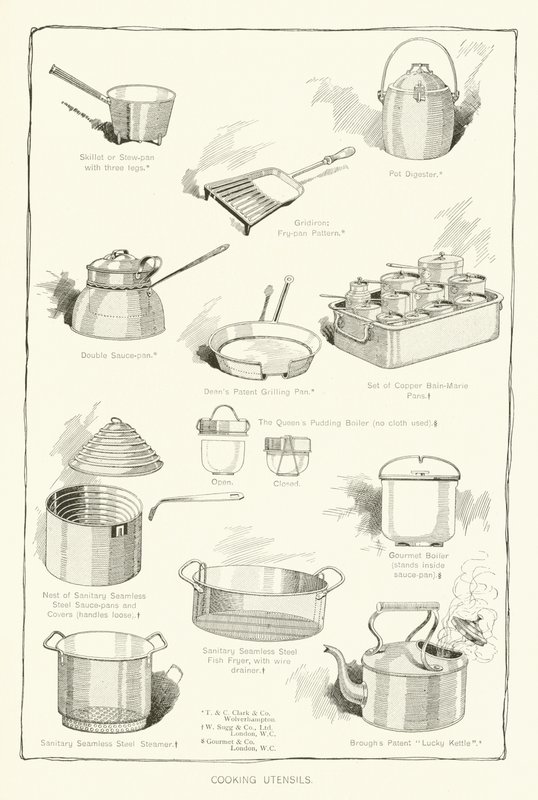 Cooking Utensils by English School