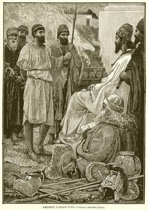 Croesus before Cyrus by English School