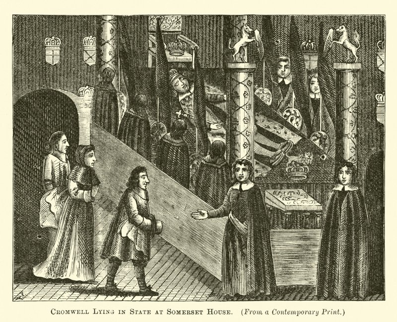 Cromwell Lying in State at Somerset House by English School