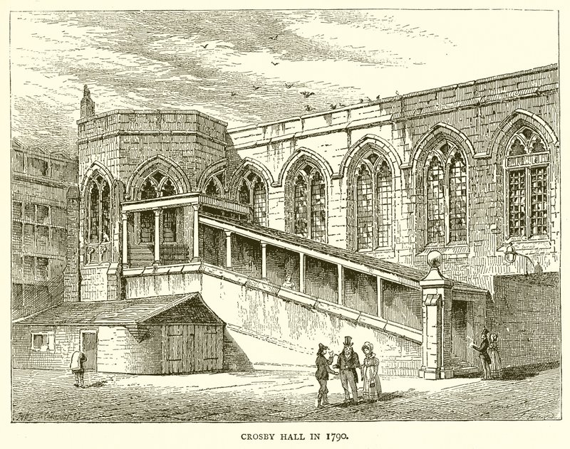 Crosby Hall in 1790 by English School