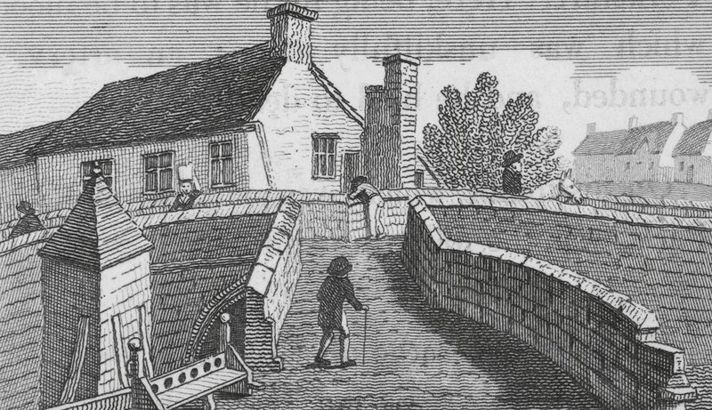 Croyland Bridge by English School