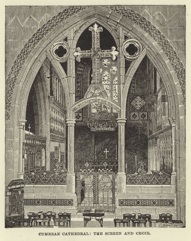 Cumbrae Cathedral, the Screen and Choir by English School