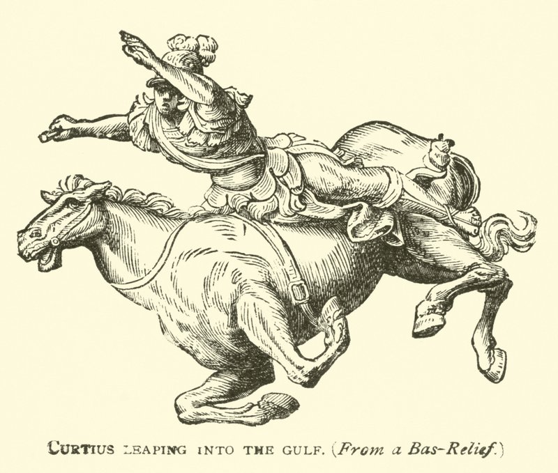 Curtius Leaping into the Gulf by English School