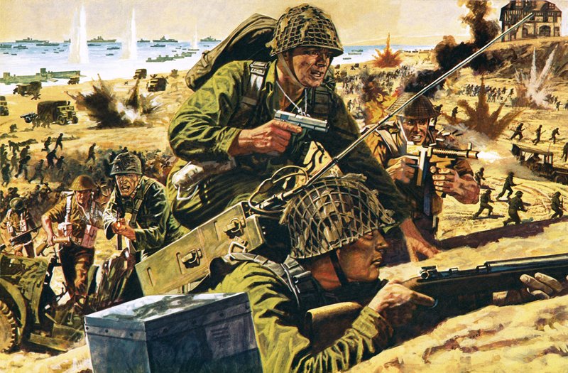 D-Day Landing by English School