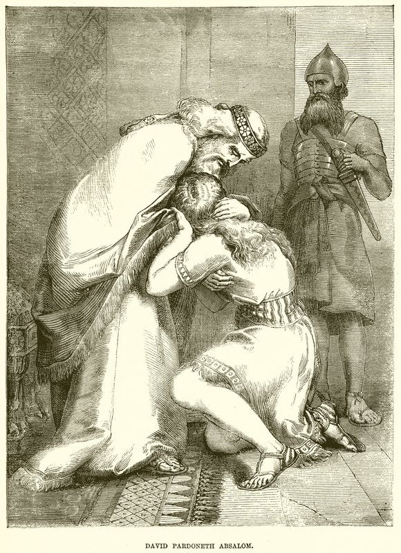 David Pardoneth Absalom by English School