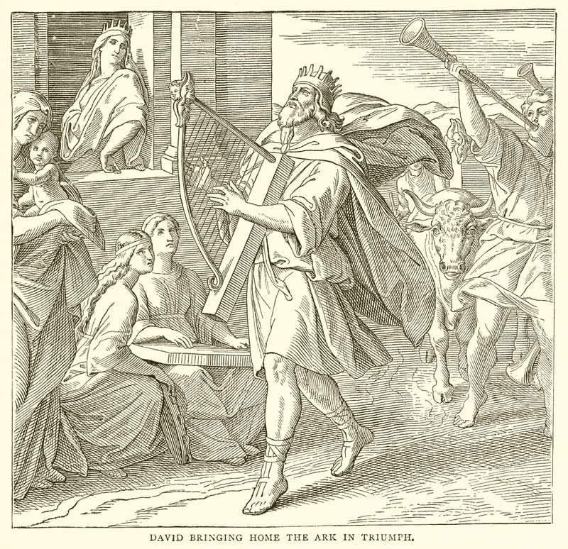 David Bringing Home the Ark in Triumph by English School