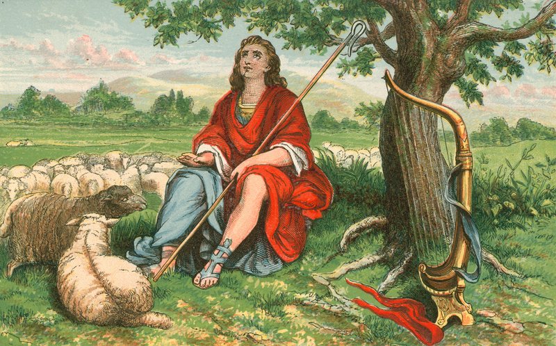 David the Shepherd Boy by English School