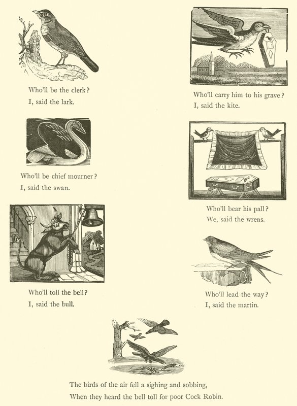 Death and Burial of Cock Robin by English School