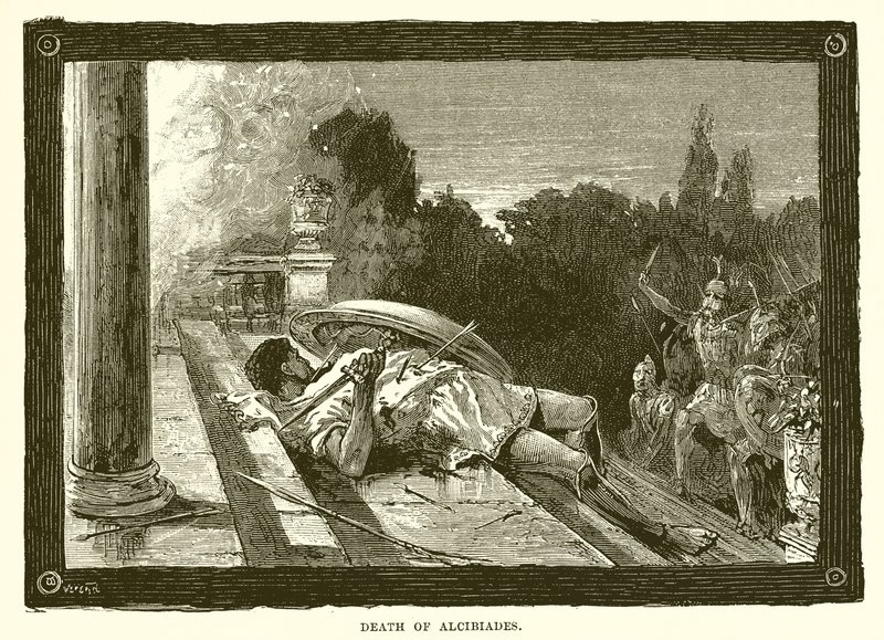 Death of Alcibiades by English School