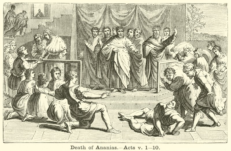Death of Ananias by English School